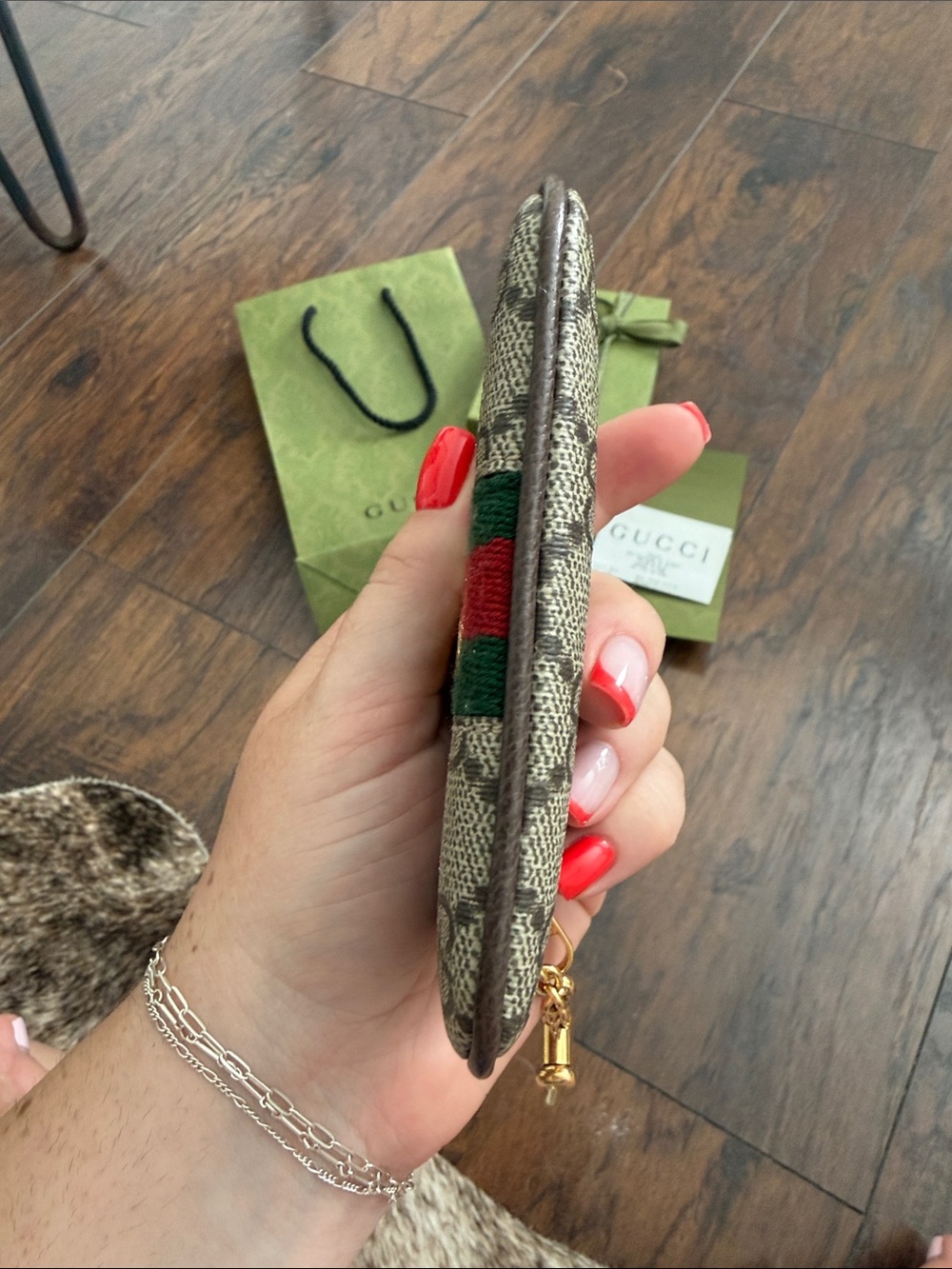 Gucci GG Supreme Canvas Ophidia Key Pouch - Picture 8 of 13